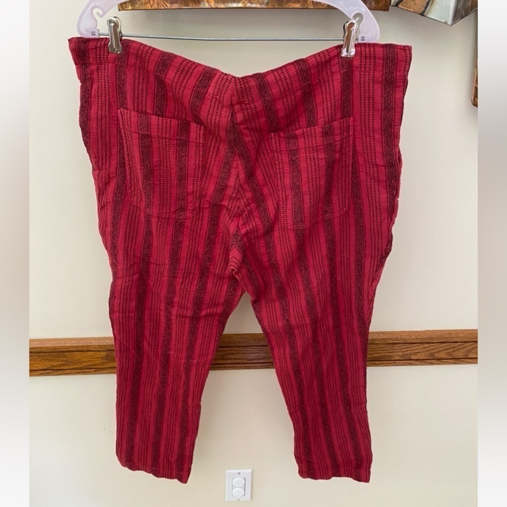 Sundance pants women size small Red drawstrings lined cotton pants NWT - Picture 4 of 10